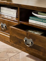 Laura Ashley Dark Chestnut Garrat 3 Drawer TV Stand - Image 5 of 9