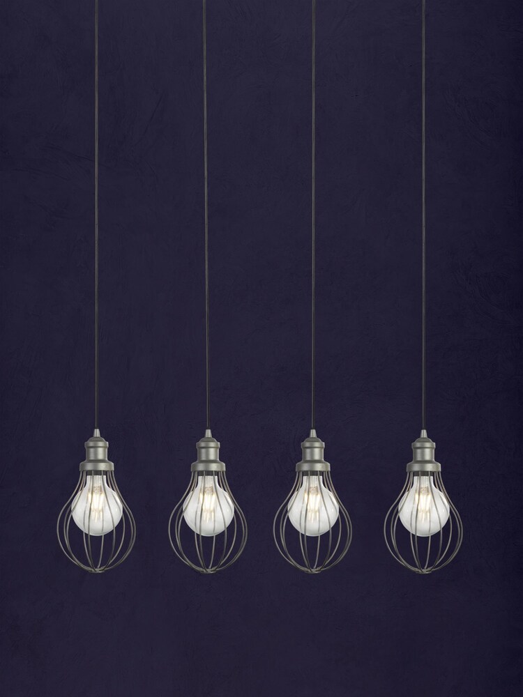 Searchlight Pewter Cassia 4 Light Ceiling Light Pendant - Image 1 of 3