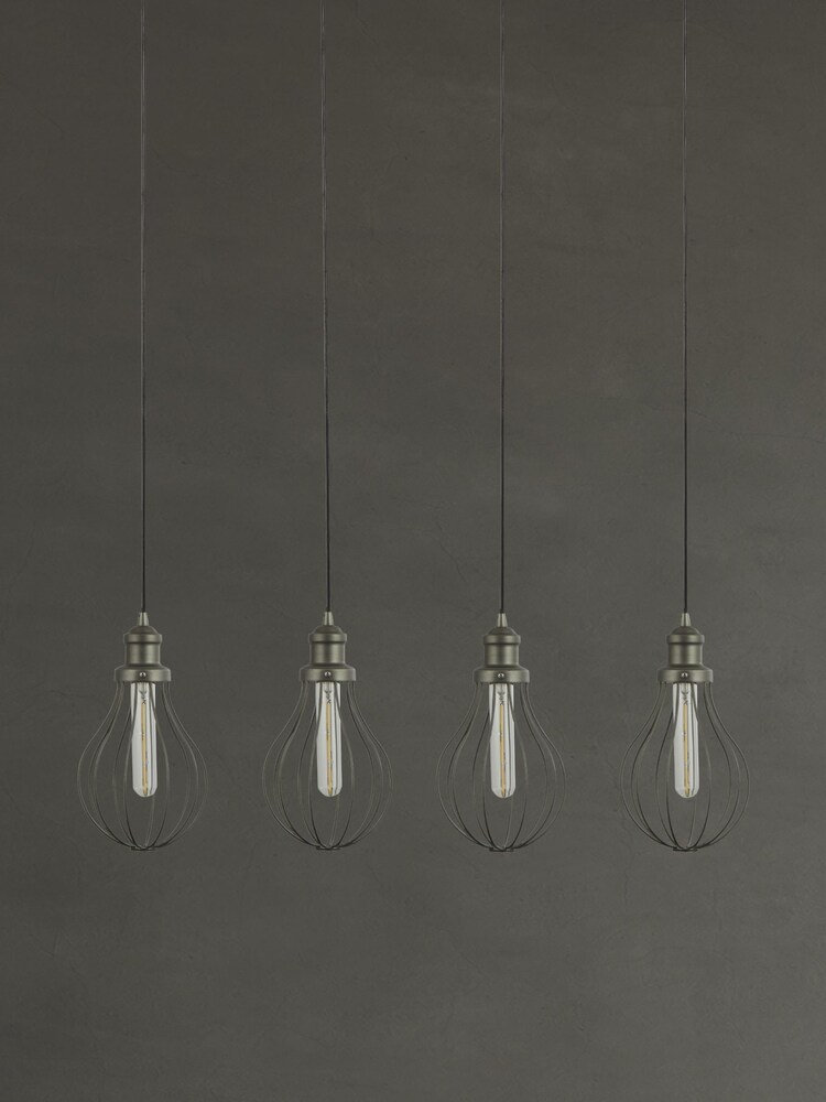Searchlight Pewter Cassia 4 Light Ceiling Light Pendant - Image 2 of 3