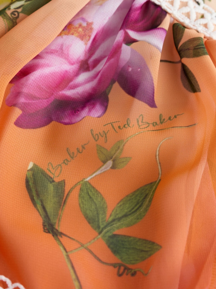 Baker by Ted Baker Multi Ombre Chiffon Dress - Image 9 of 9