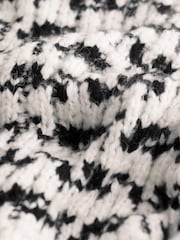 White/Black Stripe High Neck Ribbed Jumper - Image 3 of 3