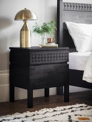 Gallery Home Black Boho Boutique 2 Drawer Chest - Image 1 of 3