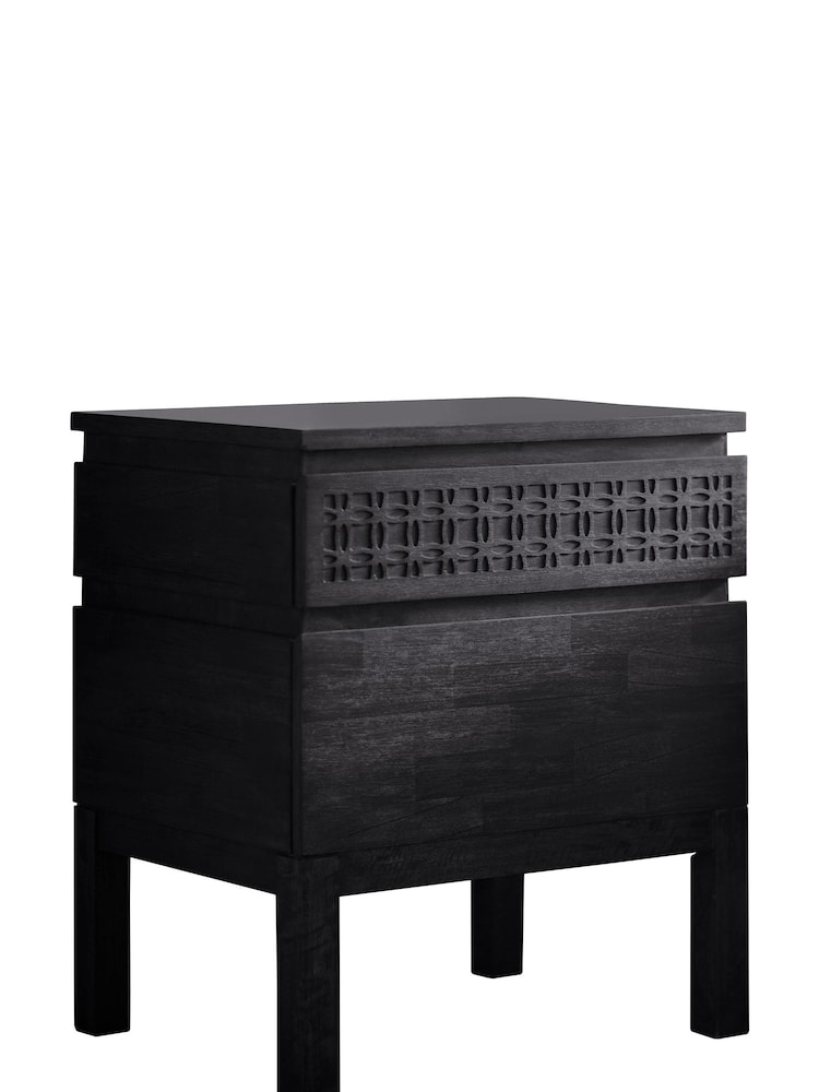Gallery Home Black Boho Boutique 2 Drawer Chest - Image 3 of 3