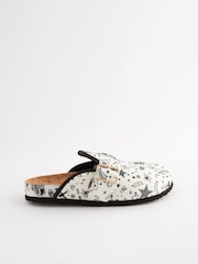 Rockett St George Ecru Cream Tattoos Print Footbed Clog Mule Slippers - Image 5 of 8