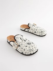 Rockett St George Ecru Cream Tattoos Print Footbed Clog Mule Slippers - Image 8 of 8