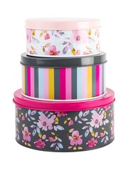 Navigate Set of 3 Pink Gardenia Nesting Tins - Image 2 of 4