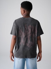 smALLSAINTS Charcoal Grey Oversized Orlando Logo Crew T-Shirt - Image 3 of 9