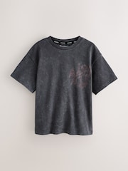 smALLSAINTS Charcoal Grey Oversized Orlando Logo Crew T-Shirt - Image 6 of 9