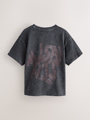 smALLSAINTS Charcoal Grey Oversized Orlando Logo Crew T-Shirt - Image 7 of 9