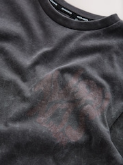 smALLSAINTS Charcoal Grey Oversized Orlando Logo Crew T-Shirt - Image 8 of 9