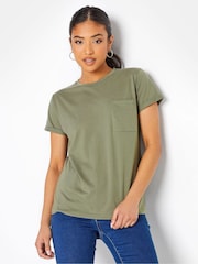 PixieGirl Petite Black Basic Short Sleeve Pocket T-Shirts 2 Pack - Image 2 of 5
