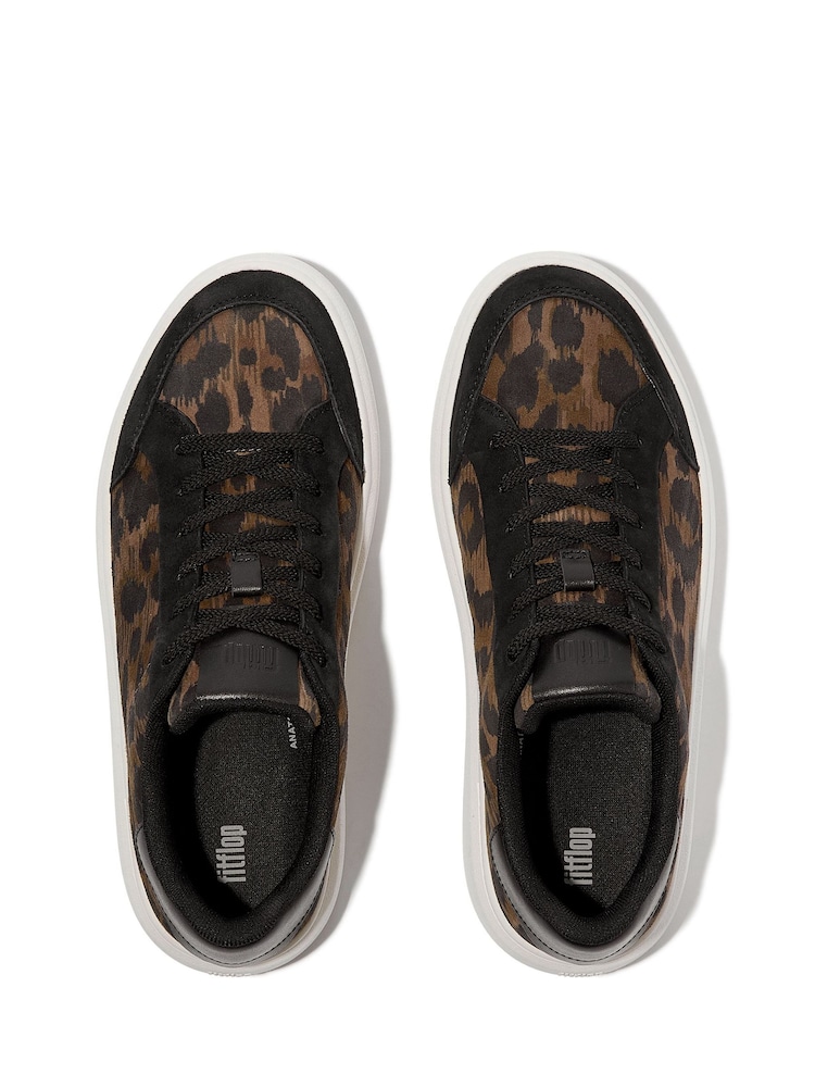 FitFlop Black Rtg Leopard Suede Sneakers - Image 4 of 4