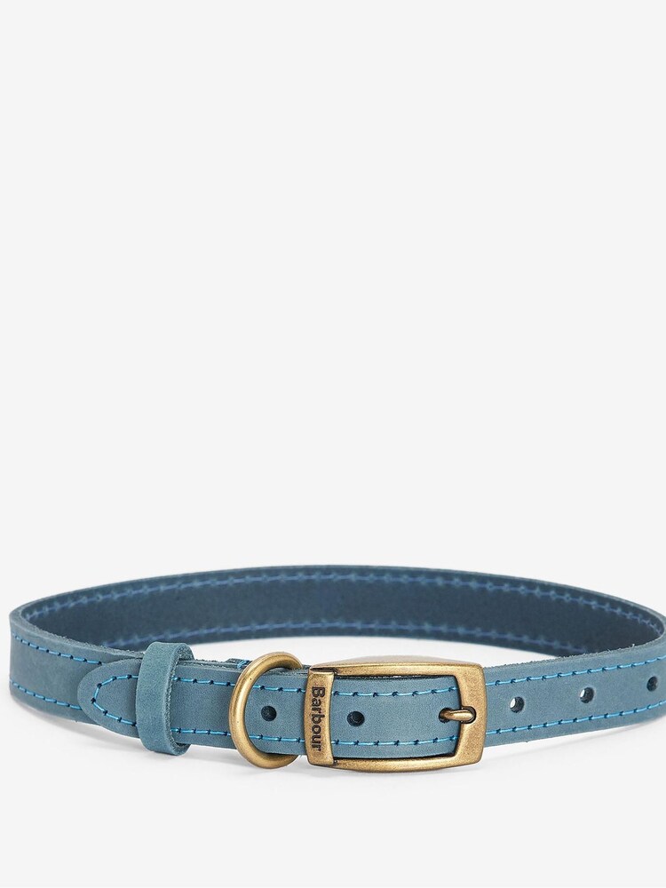 Barbour® International Blue Leather Dog Belt - Image 1 of 5