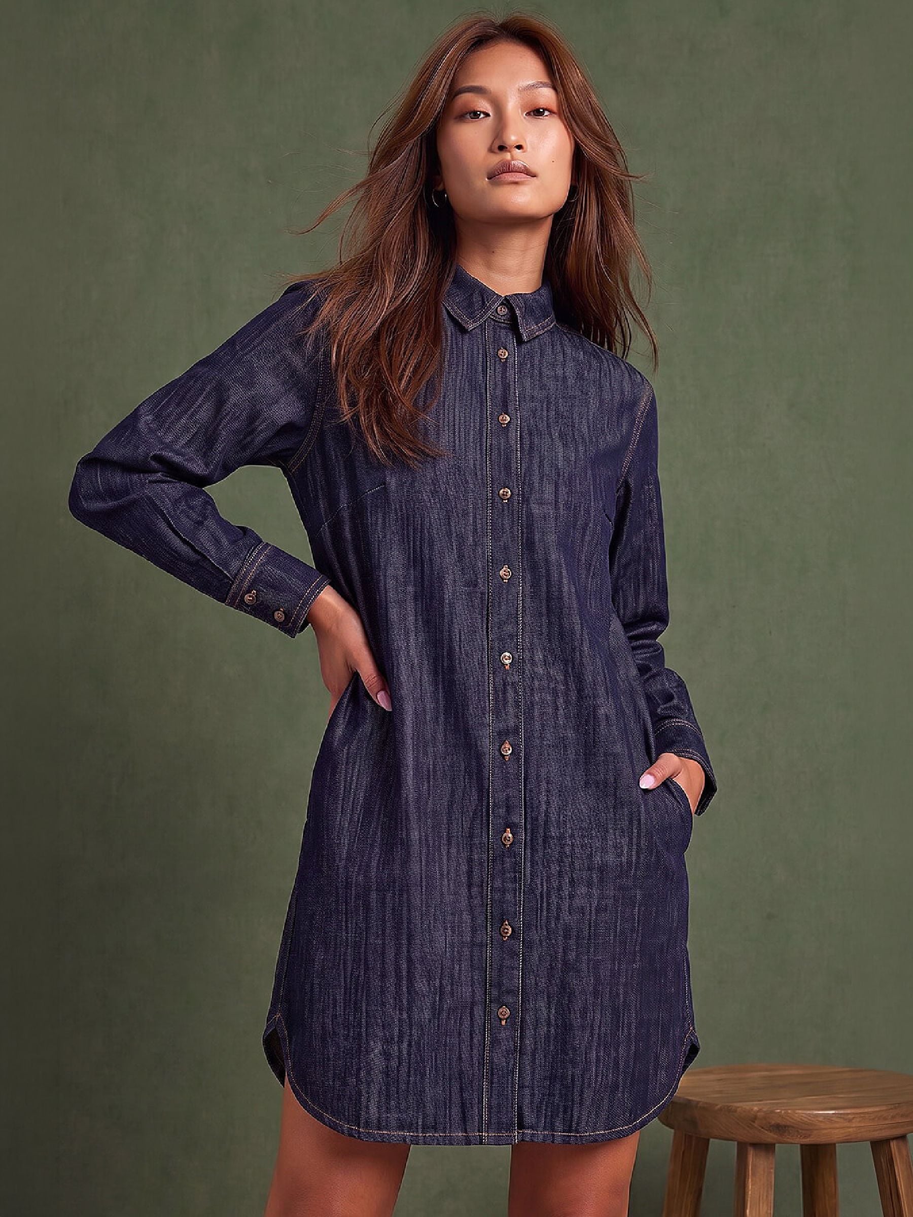 Buy Roman Blue Button Shirt Dress from Next USA