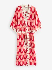 Rockett St George Red Lips Print Viscose Wrap Robe - Image 7 of 7