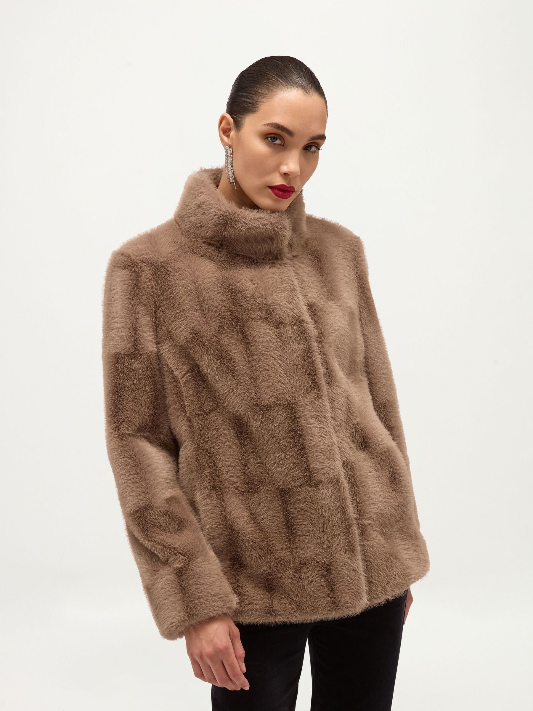 Hobbs Women's Natural Andrea Faux Fur Coat - Image 1