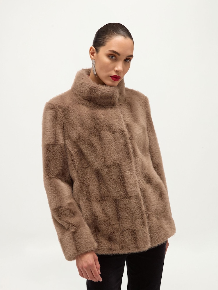 Hobbs Natural Andrea Faux Fur Coat - Image 1 of 6 Hobbs Natural Andrea Faux Fur Coat - Image 1 of 6