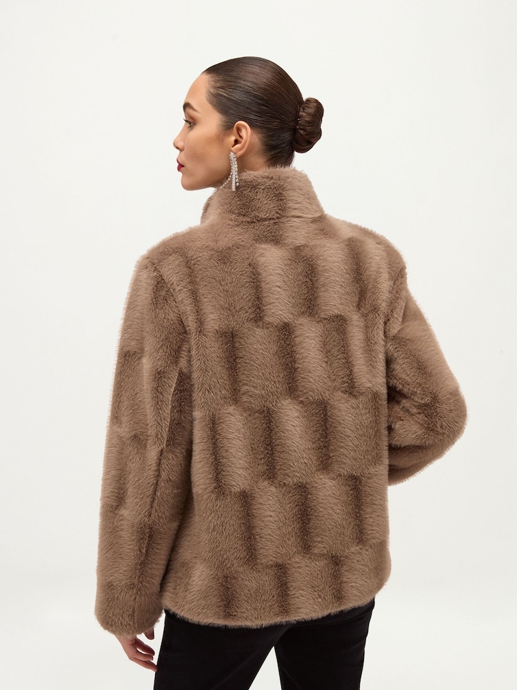 Hobbs Natural Andrea Faux Fur Coat - Image 2 of 6 Hobbs Natural Andrea Faux Fur Coat - Image 2 of 6