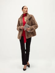 Hobbs Natural Andrea Faux Fur Coat - Image 5 of 6