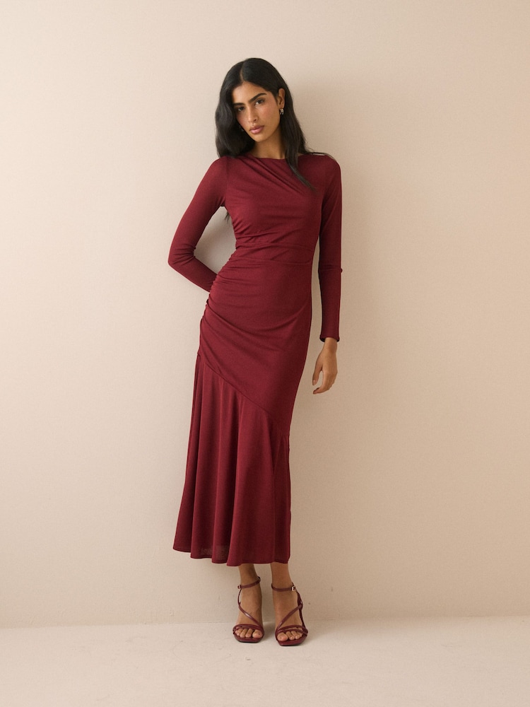 Nobodys Child Red Tallulah Midi Dress - Image 1 of 5 Nobodys Child Red Tallulah Midi Dress - Image 1 of 5