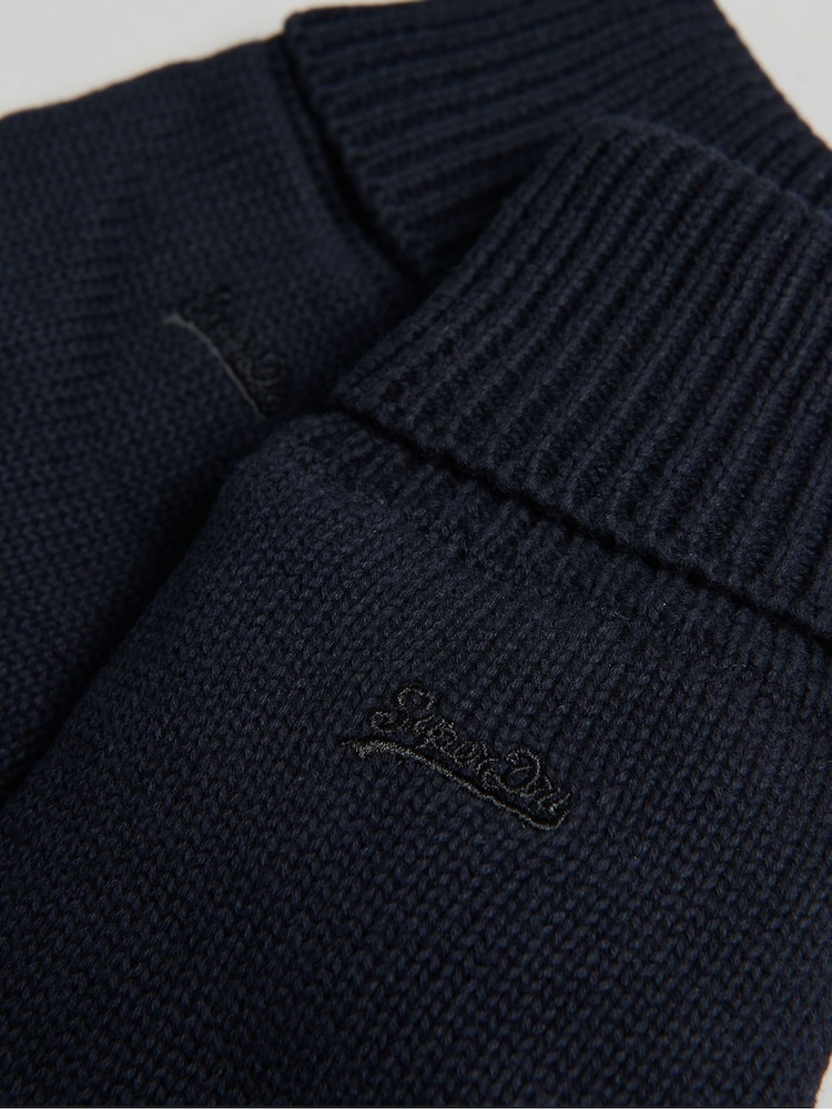 Azul - Guantes de punto con logo de Superdry - Imagen 2 de 2