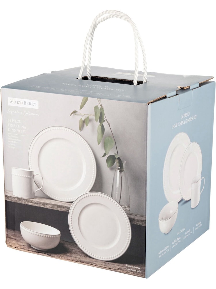 Mary Berry 16 Piece White Signature Dinner Set - Image 2 of 4