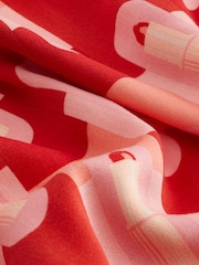 Rockett St George Red Lips Print Woven Button Through Pyjamas - Image 10 of 10