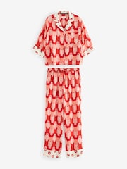 Rockett St George Red Lips Print Woven Button Through Pyjamas - Image 7 of 10
