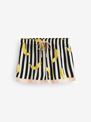 Rockett St George Black/White Stripe Banana Print Viscose Cami and Shorts Set - Image 6 of 7
