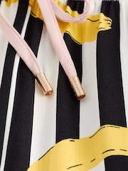 Rockett St George Monochrome Stripe Banana Print Woven Button Through Pyjamas - Image 10 of 10