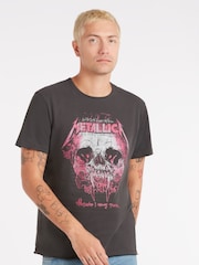 Amplified Grey Metallica Wherever I May Roam 100% Cotton T-Shirt - Image 1 of 4