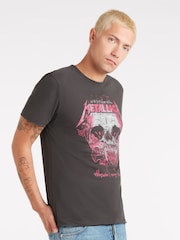 Amplified Grey Metallica Wherever I May Roam 100% Cotton T-Shirt - Image 3 of 4