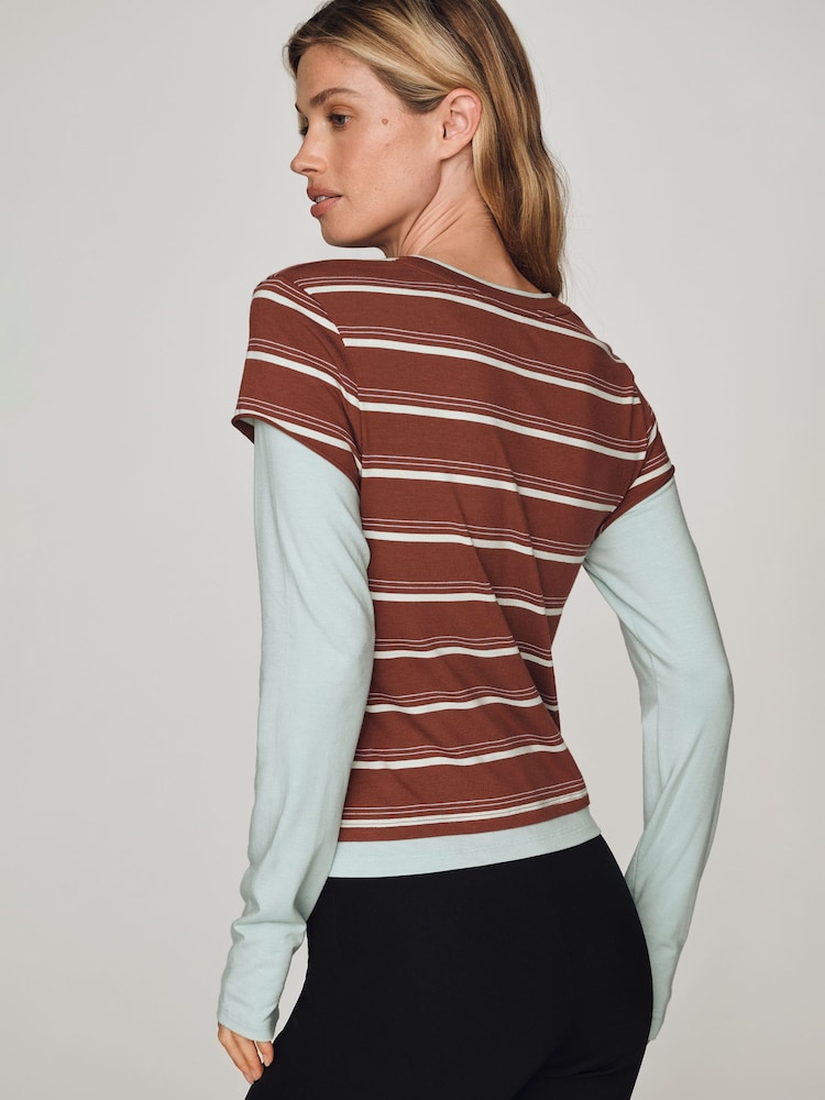 Anthropologie Brown Evan Long-Sleeve Top - Image 2 of 4