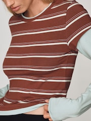 Anthropologie Brown Evan Long-Sleeve Top - Image 4 of 4