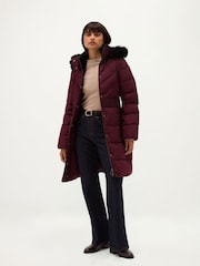 Hobbs Purple Petite Bianca Water Resistant Puffer Coat - Image 2 of 6