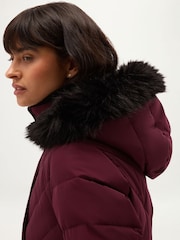 Hobbs Purple Petite Bianca Water Resistant Puffer Coat - Image 4 of 6