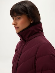 Hobbs Purple Petite Bianca Water Resistant Puffer Coat - Image 5 of 6