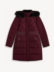 Hobbs Purple Petite Bianca Water Resistant Puffer Coat - Image 6 of 6