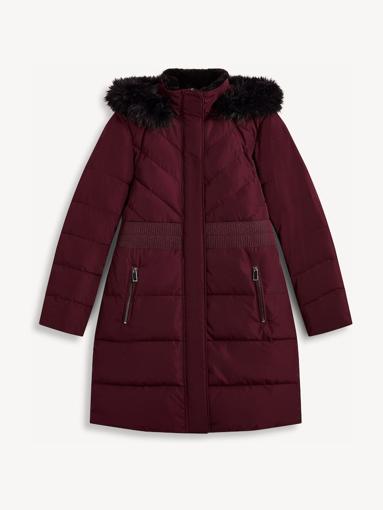 Hobbs Purple Petite Bianca Water Resistant Puffer Coat - Image 6 of 6 Hobbs Purple Petite Bianca Water Resistant Puffer Coat - Image 6 of 6