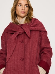 Anthropologie מעיל מתערובת צמר בדוגמת פפיטה עם צעיף - תמונה 5 מתוך 5