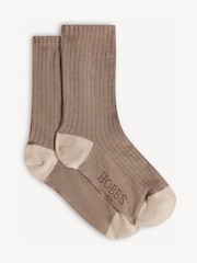 Hobbs Natural Ribbed Single Socks - Image 4 of 5