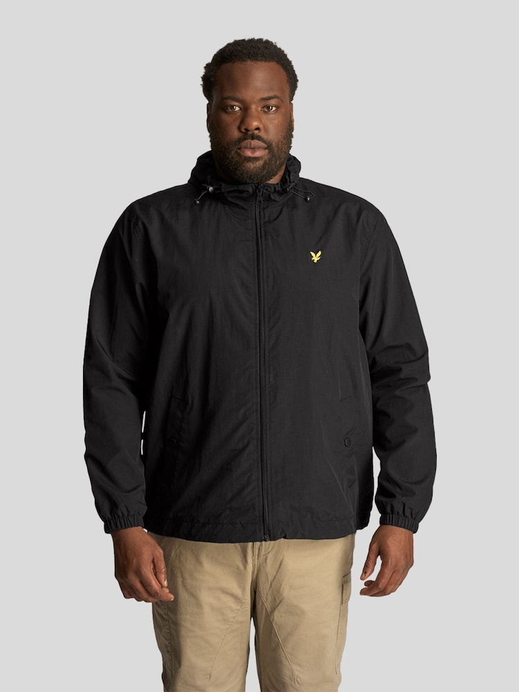 Lyle & Scott Black Zip Through Hooded Jacket - Image 1 of 5