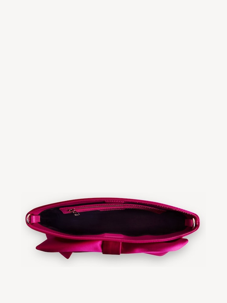 Hobbs Pink Maisey Bow Clutch Bag - Image 4 of 4 Hobbs Pink Maisey Bow Clutch Bag - Image 4 of 4