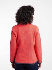Weird Fish Red Ariana Full Zip Grid Fleece - Image 3 of 7