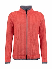 Weird Fish Red Ariana Full Zip Grid Fleece - Image 6 of 7