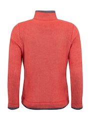 Weird Fish Red Ariana Full Zip Grid Fleece - Image 7 of 7