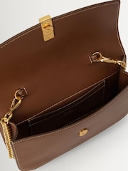 Polo Ralph Lauren Brown ID Leather Wallet on a Chain Cross-Body Bag - Image 3 of 5