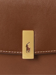 Polo Ralph Lauren Brown ID Leather Wallet on a Chain Cross-Body Bag - Image 4 of 5