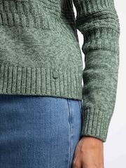 Weird Fish Green Amiens Mixed Stitch Cardigan - Image 4 of 7