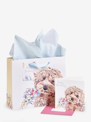 White Cockapoo Gift Bag and Card Set - Image 3 of 3